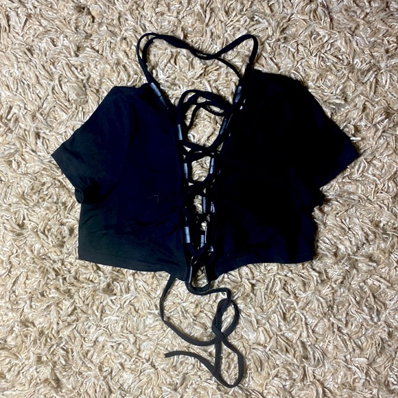 Tops - Freedom Rave Wear Criss Cross Crop Top